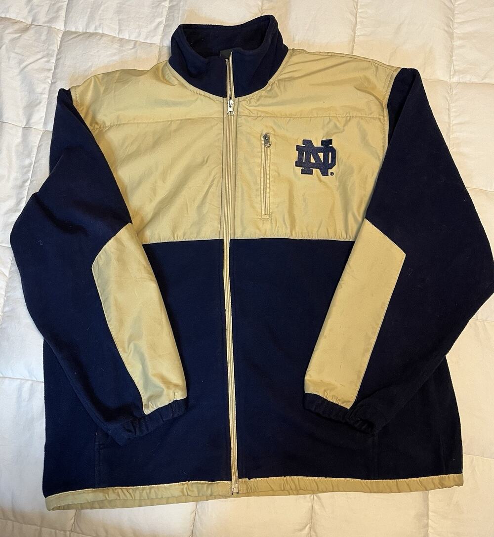 Vintage 90’s Genuine Stuff Notre Dame Fighting Irish Fleece Jacket Men's X-Large